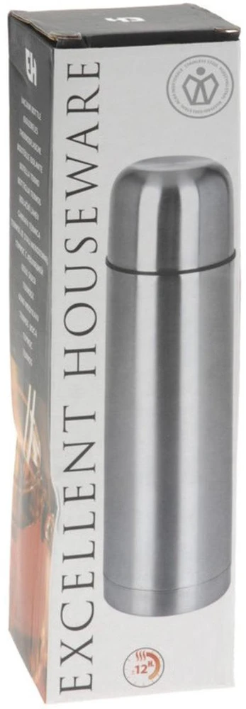Excellent Houseware Kelioninis termosas 750 ml sidabrinis