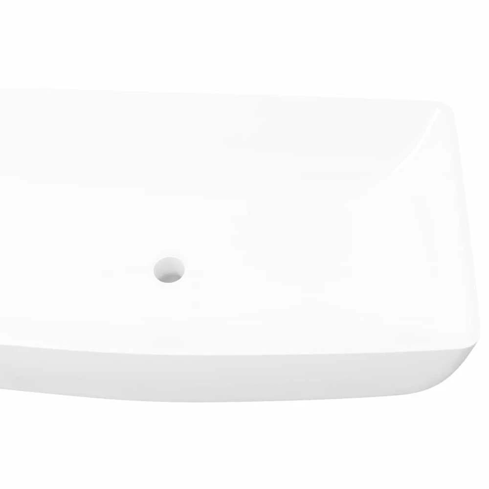 Keramikinis Praustuvas, Stačiakampė Kriauklė, Baltas, 71 x 39 cm