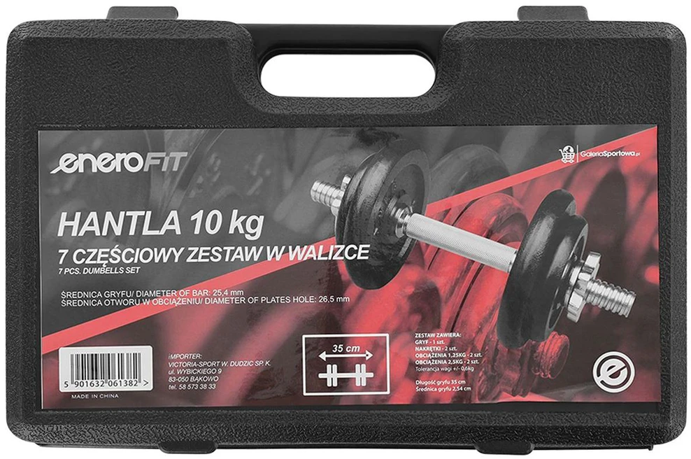 Enero Keičiamo svorios hantelis EB Fit, 10kg