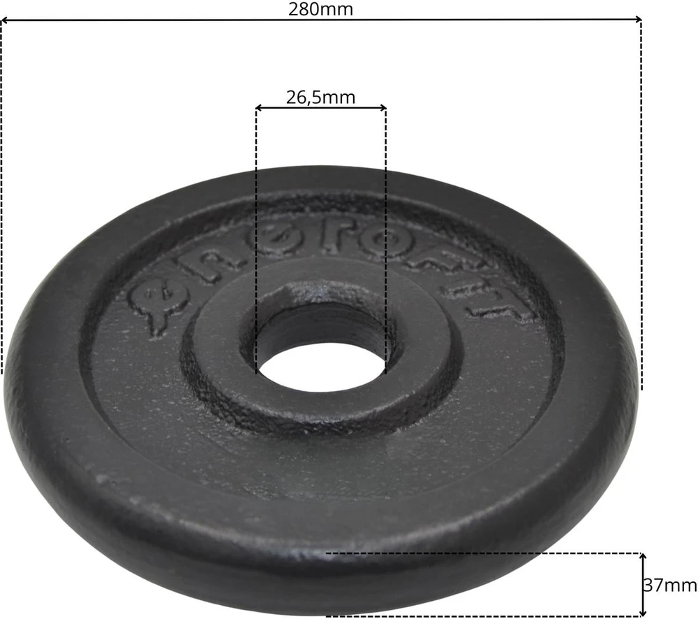 Ketaus svoris juodas 10 kg Enero Fit