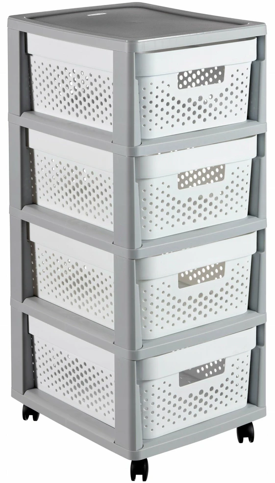 Curver Tiekimas | 4 skyrių skrynia su ratukais, 11 l, 30 x 36 x 69 cm