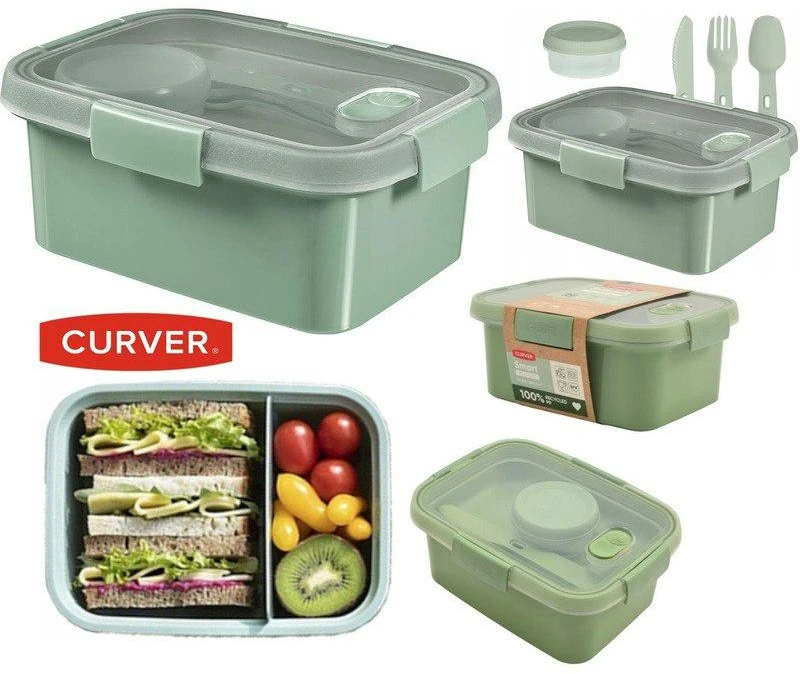 Keter CURVER MAISTO DĖŽUTĖ STAČIAKAMPĖ LUNCH KIT 1,2L /ŽALIA
