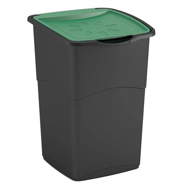 Keter CURVER ŠIUKŠLIADĖŽĖ „KORAL BIN” 47L /JUODA/ ŽALIA