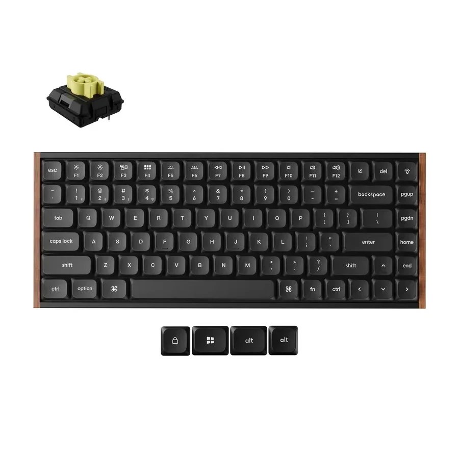 Keychron K3 Ultra Wireless Belaidė Žaidimų Klaviatūra | Juodas, Keychron Milk POM Banana