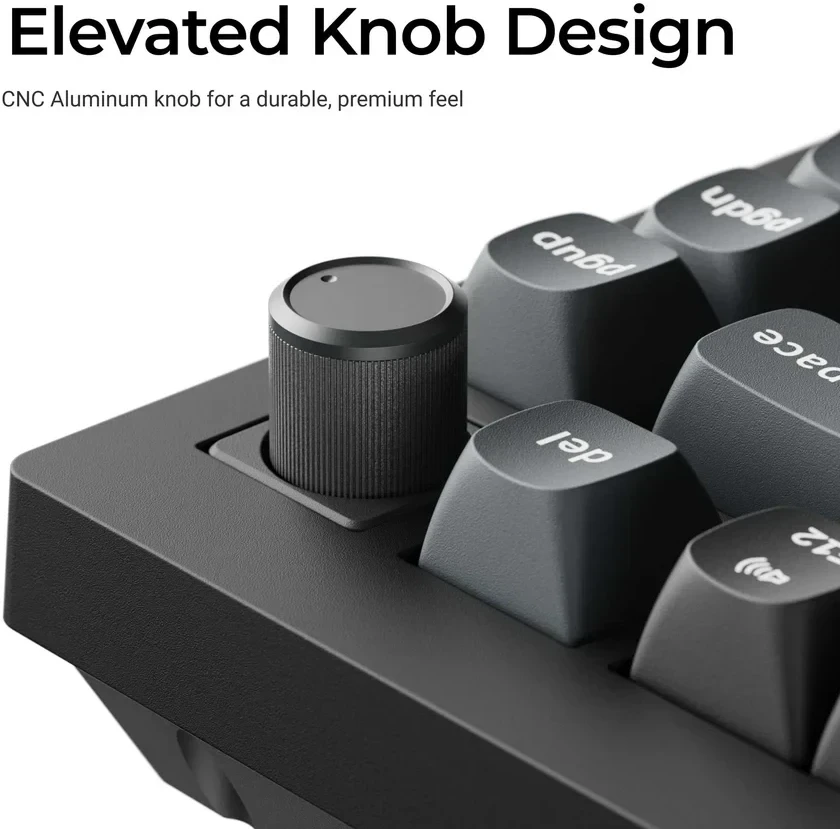 Belaidė mechaninė klaviatūra Keychron V1 Ultra Wireless | Hot Swappable | RGB | Raudoni (red) jungikliai