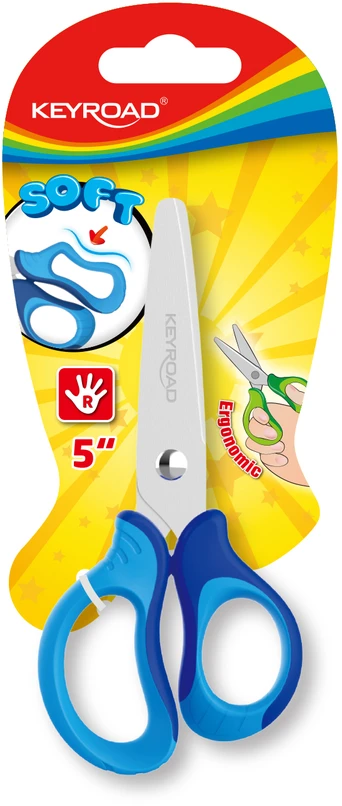 Keyroad Vaikiškos žirklės 13cm, minkštos, ergonomiškos rankenos