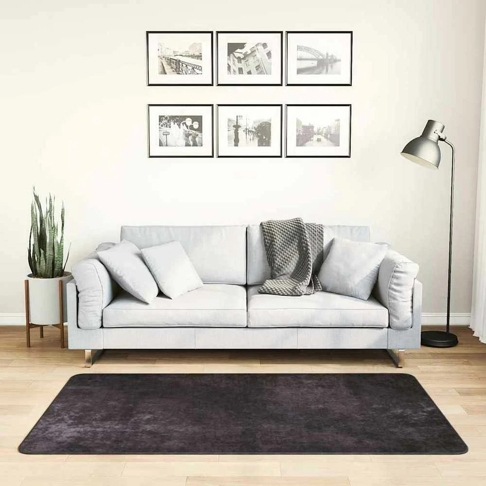Kilimas, antracito spalvos, 80x150cm, neslystantis, skalbiamas