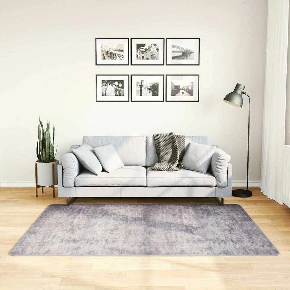 Kilimas, pilkos spalvos, 120x180cm, neslystantis, skalbiamas