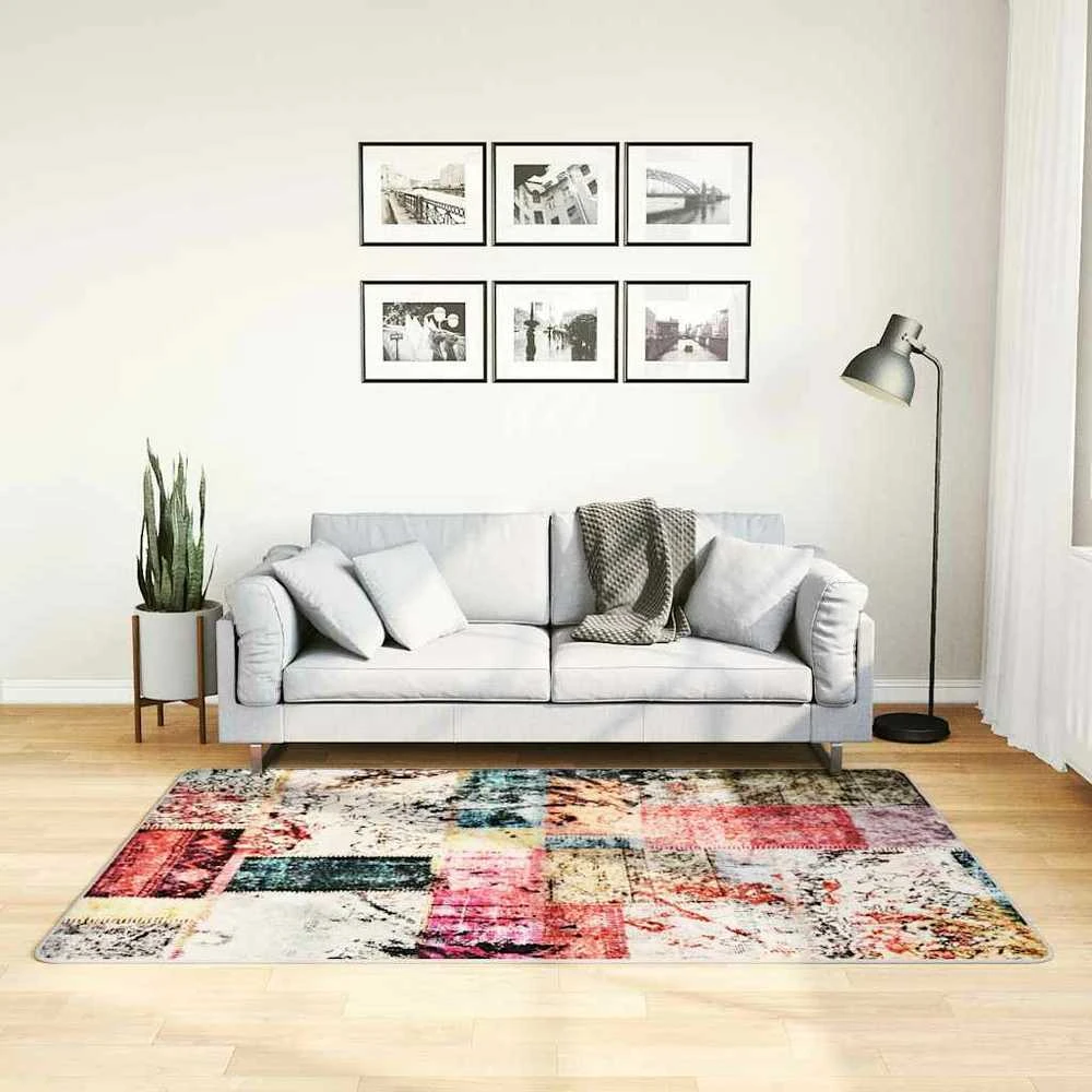Kilimas, spalvotas, 120x180cm, skiautinio dizaino, neslystantis