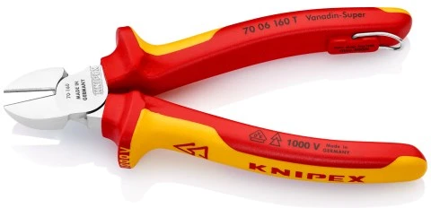 KIP Knipex 70 06 160 T replės Įstrižainės kirpimo replės