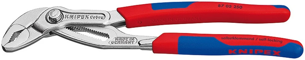 Replės COBRA, dvispalvės, chromuotos, 250 mm, Knipex