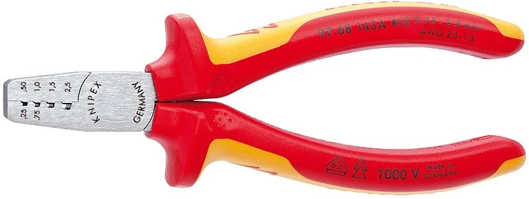 KIP Knipex 97 68 145 A kabelių užspaudimo replės Plačios paskirties įrankis Sidabras