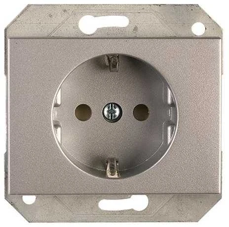 Kištukinis lizdas VILMA XP 500 be rėmelio, su įžeminimu, metalo spalvos