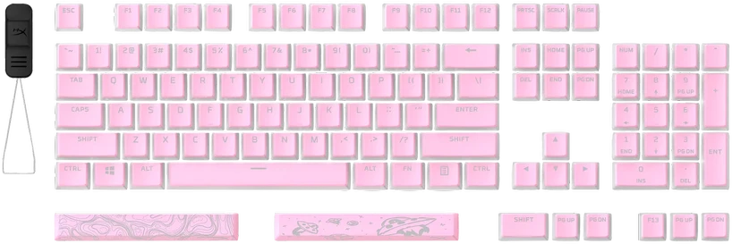 Klaviatūra Hewlett Packard (HP) HP HyperX Rožinė Pudding Keycaps 2-US