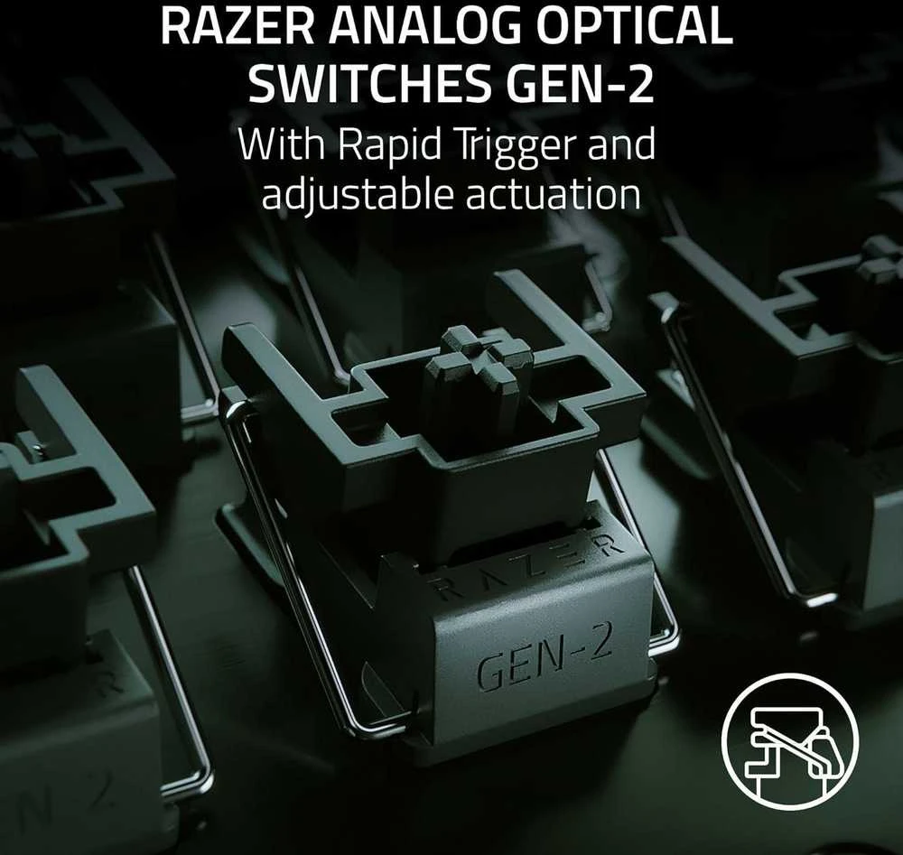 Razer | Huntsman V3 Pro | Klaviatūra žaidimams | su laidu | US | Analog Optical | Juodas