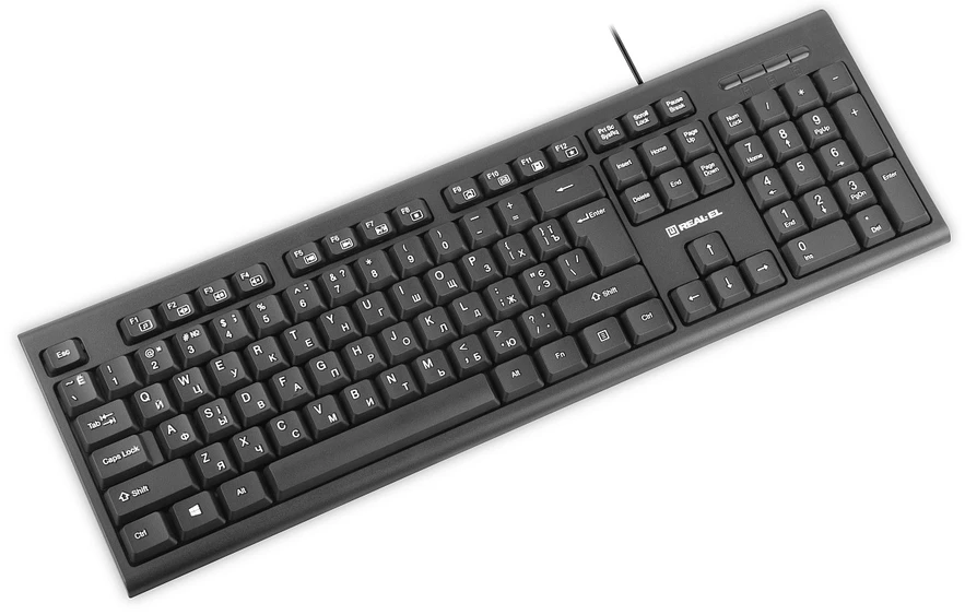 Klaviatūros ir pelės rinkinys REAL-EL Kit 511, juodos spalvos