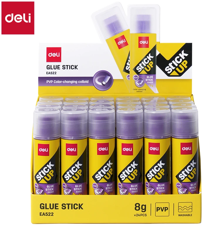 Klijai Deli 8g violetinės spalvos