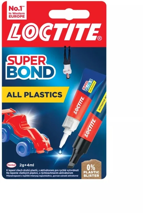 Plastiko klijai LOCTITE Super Bond All Plastics, 2 g + 4 ml
