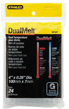 STANLEY KLEJ DUAL TEMP MINI 7mm 4"/24szt.