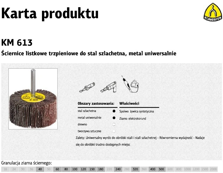 Klingspor K.ŚCIERNICA LT 20*15*6 P60 KM613