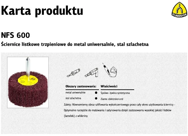 Klingspor K.ŚCIERNICA LT.WŁÓK.80*50*6 FINE