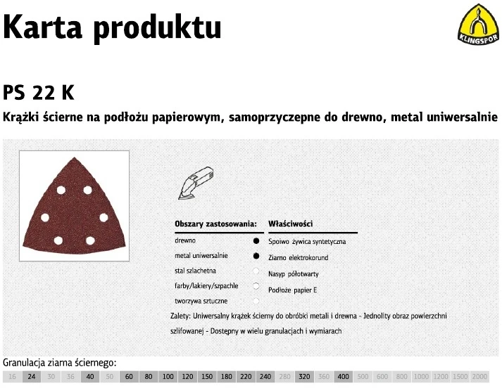 KLINGSPOR SAVIKAMIEJI TRIKAMPIAI ABRAZYVINIAI DISKAI 96mm PS22K gr.100 GLS15 /50 vnt.