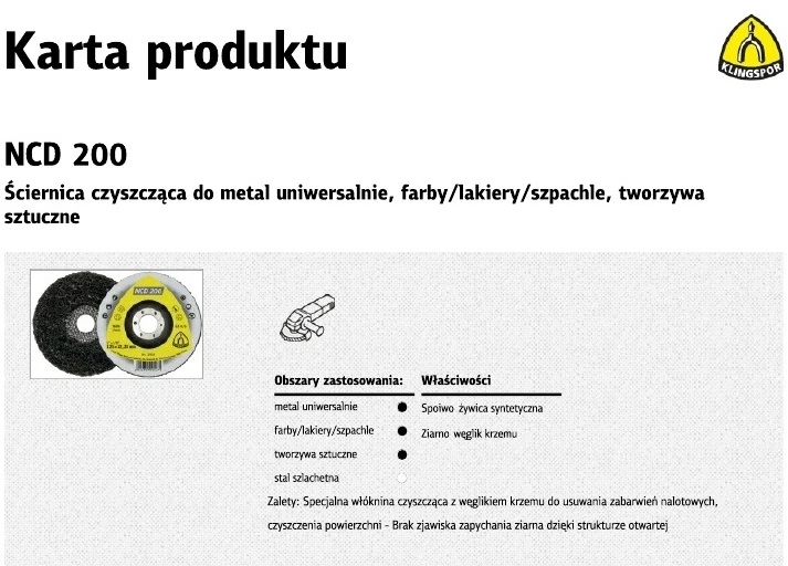 KLINGSPOR VALYMO RATAS 125mm NCD 200