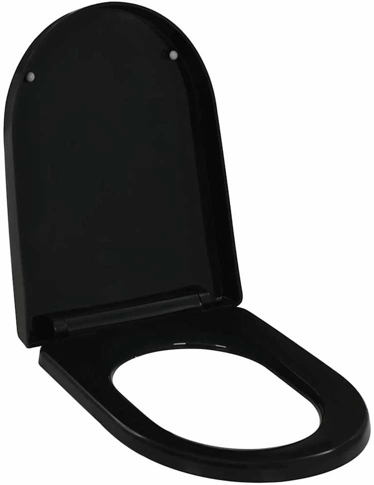Klozeto sėdynė su Soft-close mechanizmu, juoda