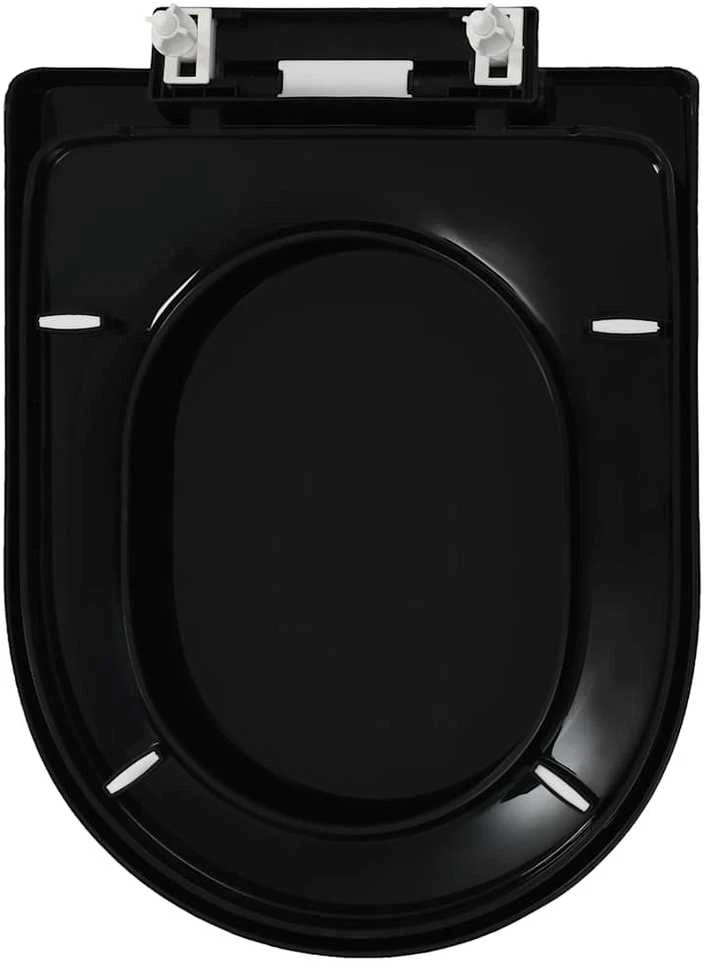 Klozeto sėdynė su Soft-close mechanizmu, juoda