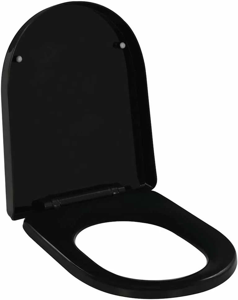 Klozeto sėdynė su Soft-close mechanizmu, juoda