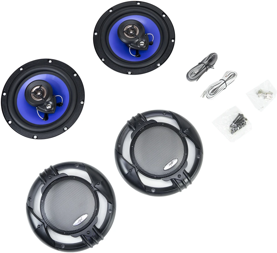 Koaksialiniai automobilių garsiakalbiai PNI HiFi650, 120W, 16.5 cm, 3 juostų, komplekte su grotelėmis, 2 vnt.