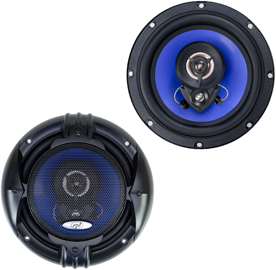 Koaksialiniai automobilių garsiakalbiai PNI HiFi650, 120W, 16.5 cm, 3 juostų, komplekte su grotelėmis, 2 vnt.