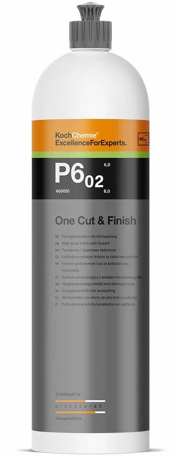 KOCH CHEMIE One Cut & Finish P6.02, itin blizgi poliravimo pasta, 1L