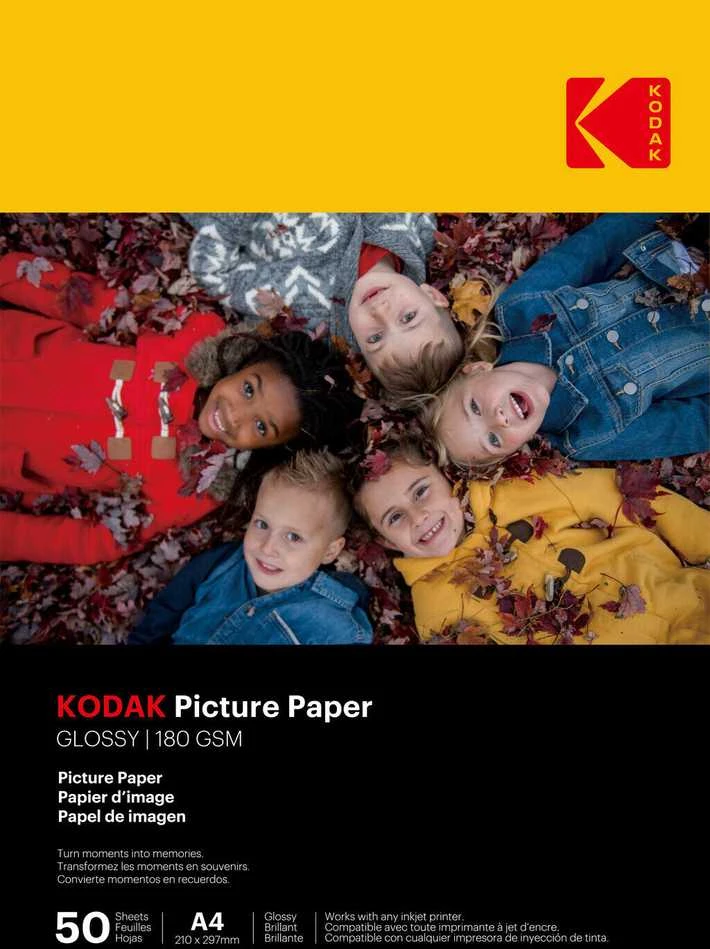 Kodak 180gsm 9.1 mil Glossy A4x50