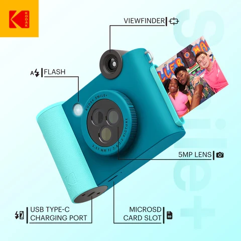 Kodak SMILE+ Momentinis fotoaparatas, 2×3”, Mėlyna