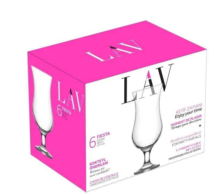 Kokteilių taurės LAV FIESTA FST593F, 460 ml, 6 vnt.