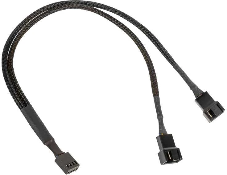 Kolink 1-2 PWM fan splitter cable – 35 cm, braided, juodas