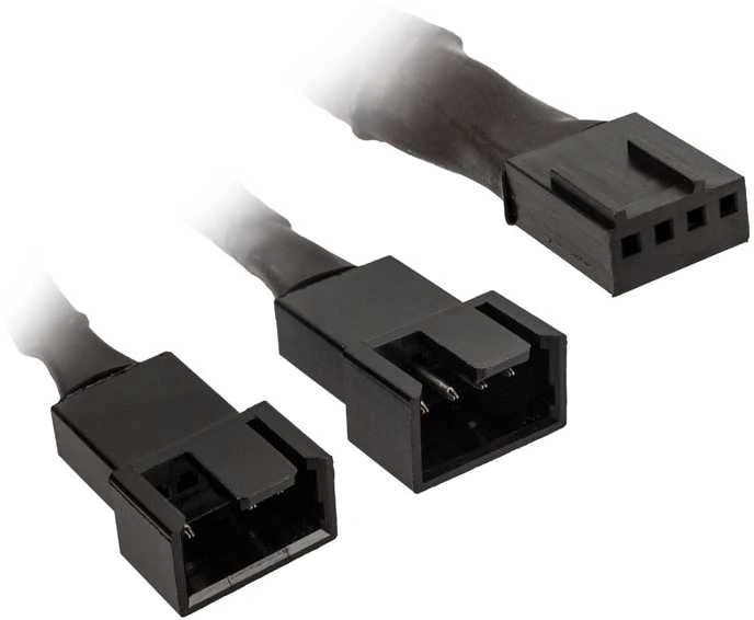 Kolink 1-2 PWM fan splitter cable – 35 cm, braided, juodas