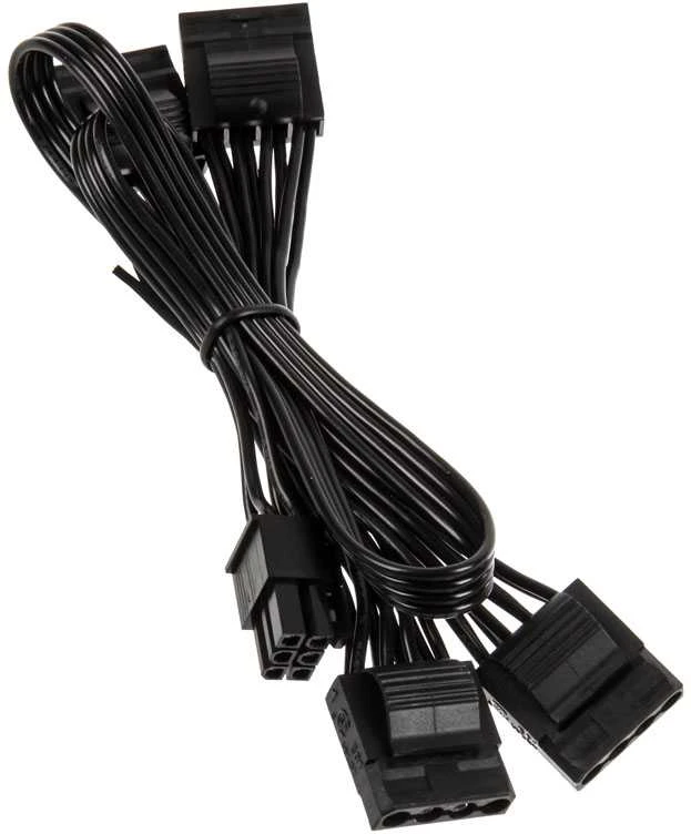Kolink modulares Connector-Cable for Continuum-PSU 4x Molex – juodos spalvos