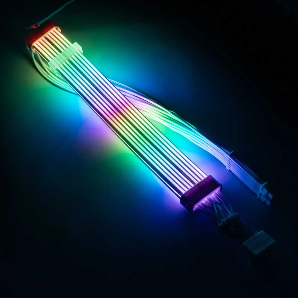 Kolink Umbra Radiant ARGB 12V-2×6 į 12V-2×6 maitinimo laidas