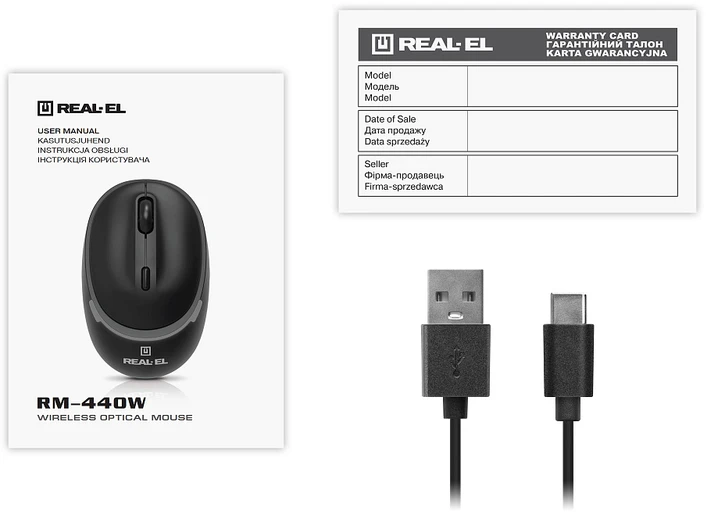 Kompiuterinė pelė REAL-EL RM-440W