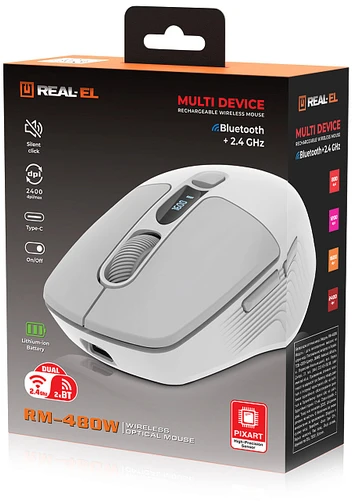 Kompiuterinė pelė REAL-EL RM-480W