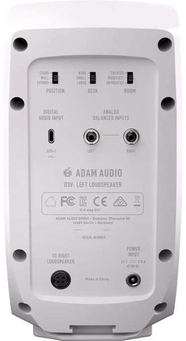 Kompiuterio kolonėlės ADU Adam Audio D3V Baltas - studijinių monitorių pora