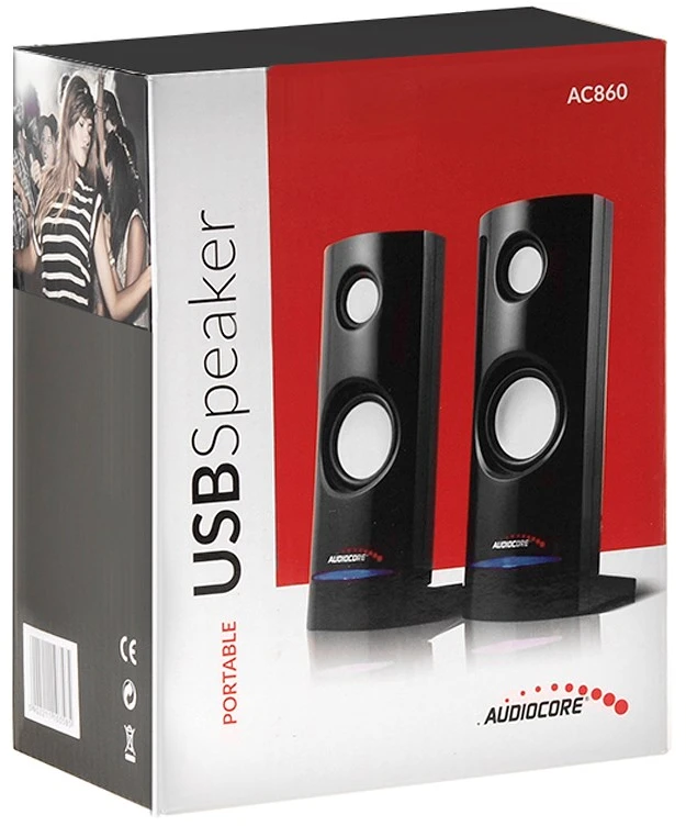 Kompiuterio kolonėlės Garso Kolonėlė - Audiocore AC860 2 Krypčių 4 W, Juoda