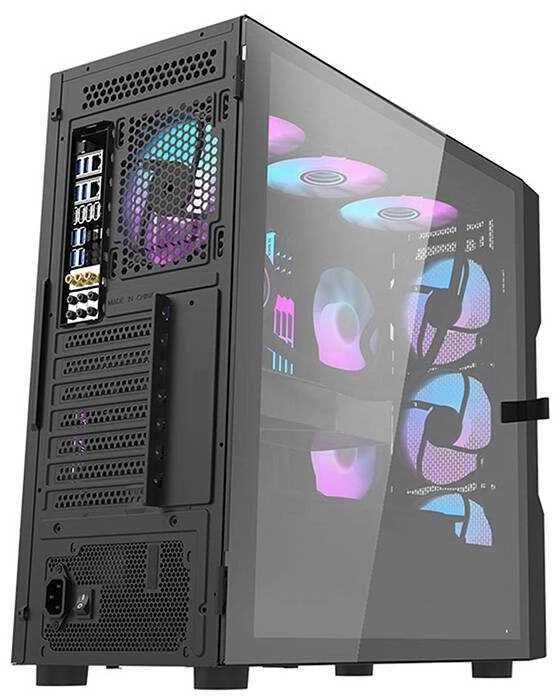 Darkflash DK431 Mesh kompiuterio korpusas + 4 ARGB ventiliatoriai - juodas
