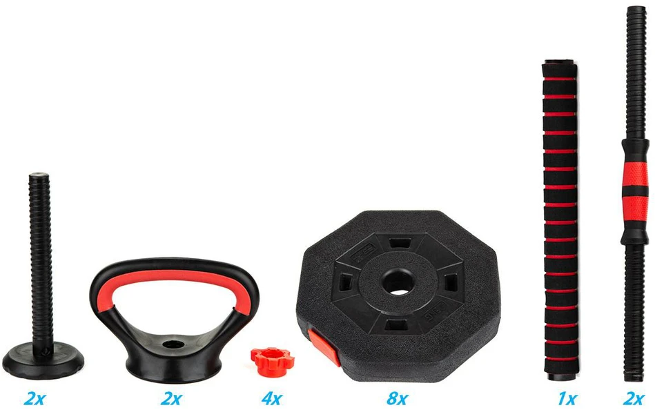 Enero Keičiamo svorio hantelis EB Fit 4in1, 20kg