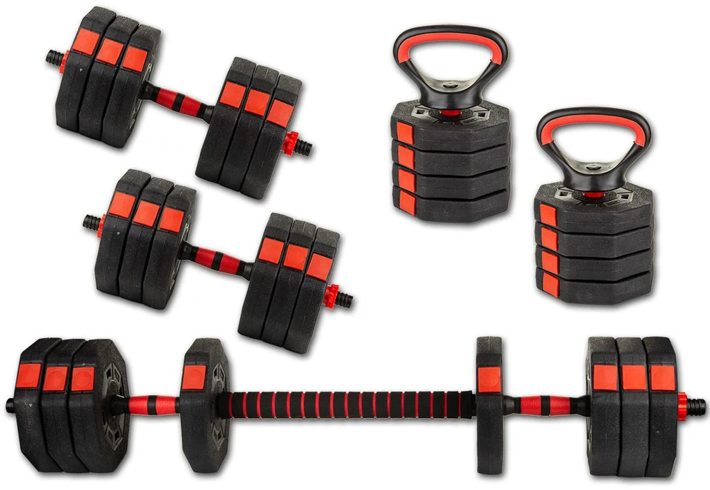 Enero Keičiamo svorio hantelis EB Fit 4in1, 20kg