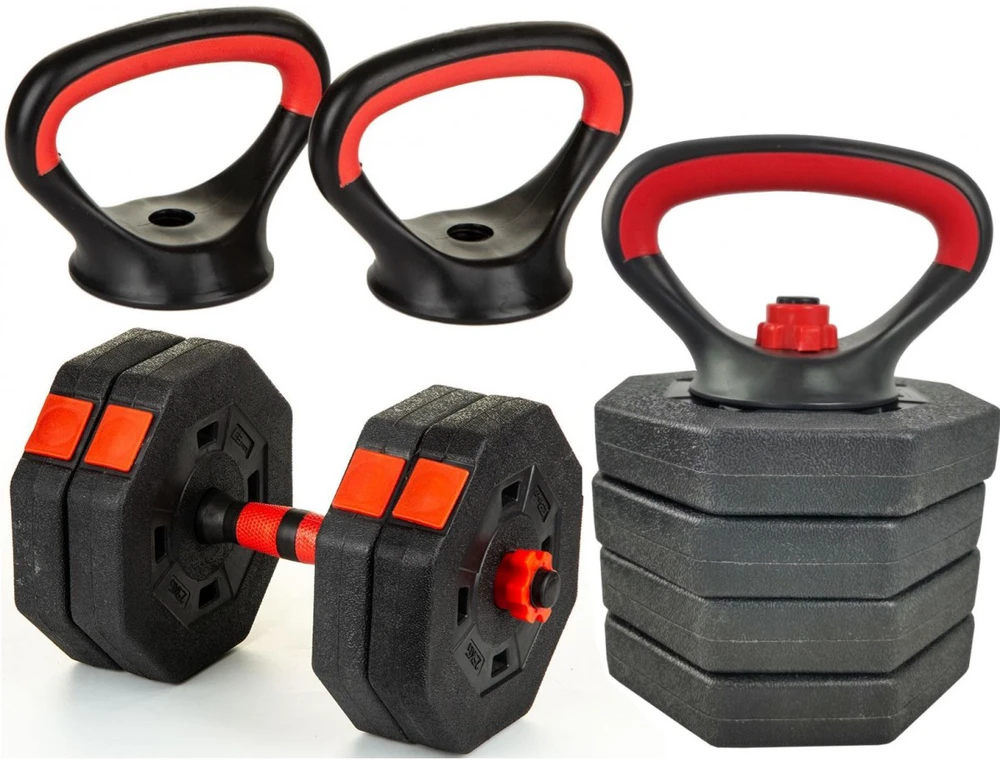 Keičiamo svorio hantelis EB Fit 2in1, 10kg
