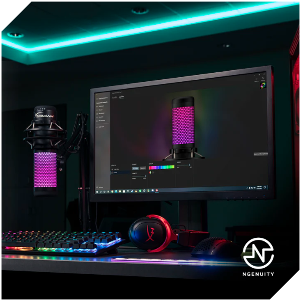 Mikrofonas HyperX QuadCast S - USB, juodas