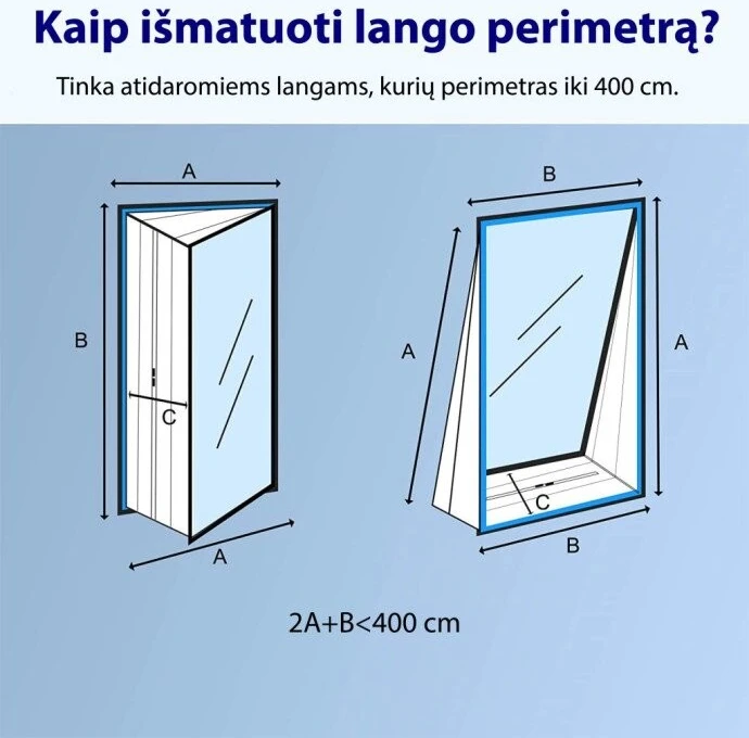 Kondicionierius Lango tarpinė Adolus (400 cm) mobiliam oro kondicionieriui